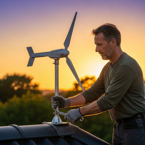 molino de viento casa sostenible