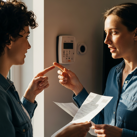 Medidor eléctrico ajustando potencia