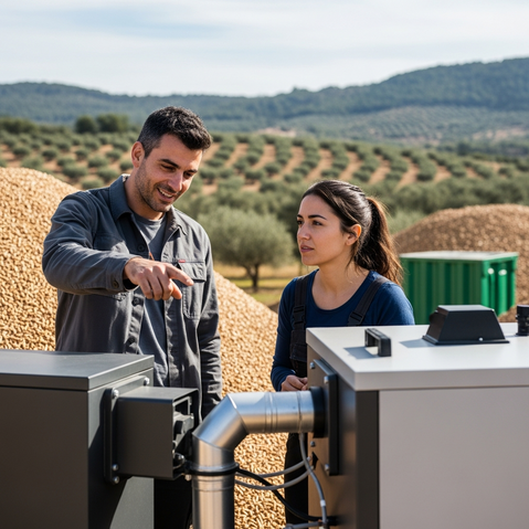 Uso de energía biomásica en hogar