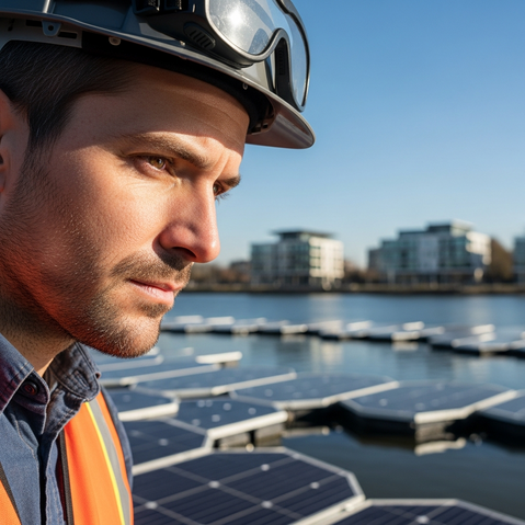 paneles solares flotantes en agua